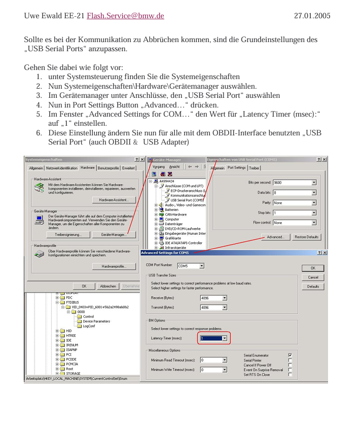 电脑USB接口连接宝马OBD接口电脑应该如何设置